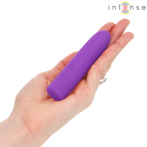 INTENSE - SYMON VIBRADOR RECARGABLE USB 8 VIBRACIONES VIOLETA 10 X 2,2 CM
