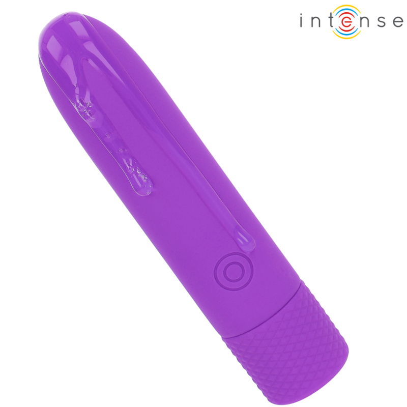 INTENSE - SYMON VIBRADOR RECARGABLE USB 8 VIBRACIONES VIOLETA 10 X 2,2 CM