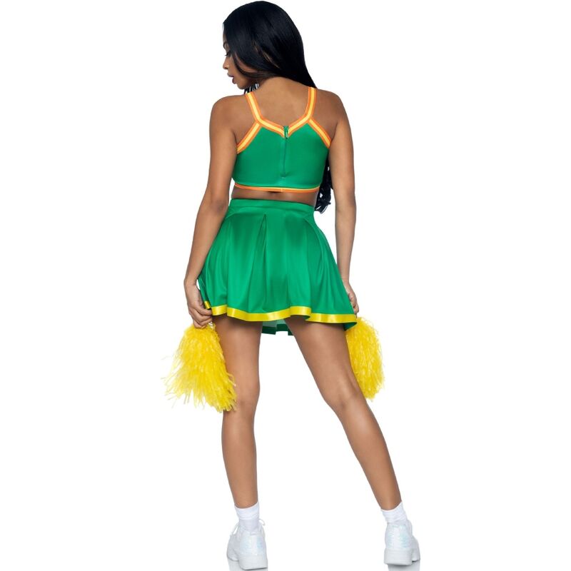 LEG AVENUE - ABITO DA CHEERLEADER VERDE S/M