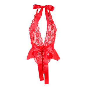 SUBBLIME - 953980 BODY SEXY CON VOLANTE + CINTURÓN ROJO L/XL