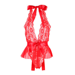 SUBBLIME - 953980 BODY SEXY CON VOLANTE + CINTURÓN ROJO L/XL