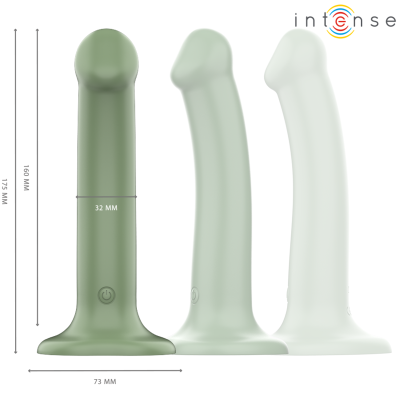 INTENSE - VIBRADOR BECCA CON VENTOSA 10 VIBRACIONES CONTROL REMOTO VERDE