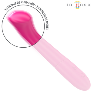 INTENSO - VIBRADOR PATY 19 CM FLEXIBLE 10 VIBRACIONES MODELO 2 ROSA