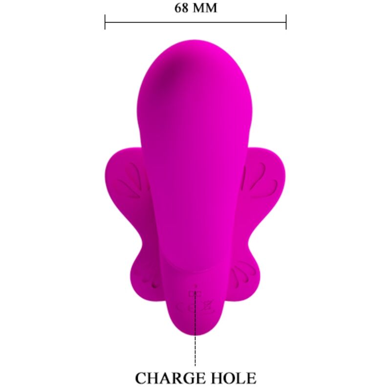 PRETTY LOVE - VALERIE VIBRADOR DOBLE STRAP-ON 12 VIBRACIONES PÚRPURA
