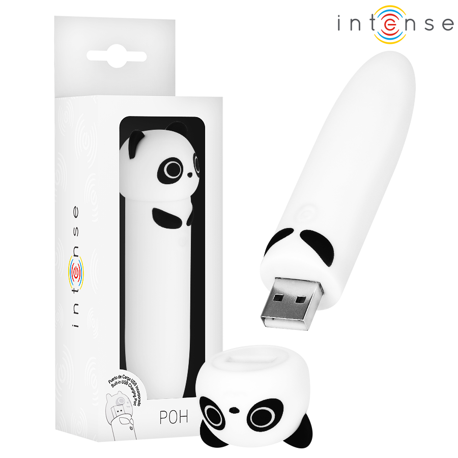 INTENSE - POH PANDA VIBRATORE BULLET RICARICABILE USB 10 X 2,2 CM