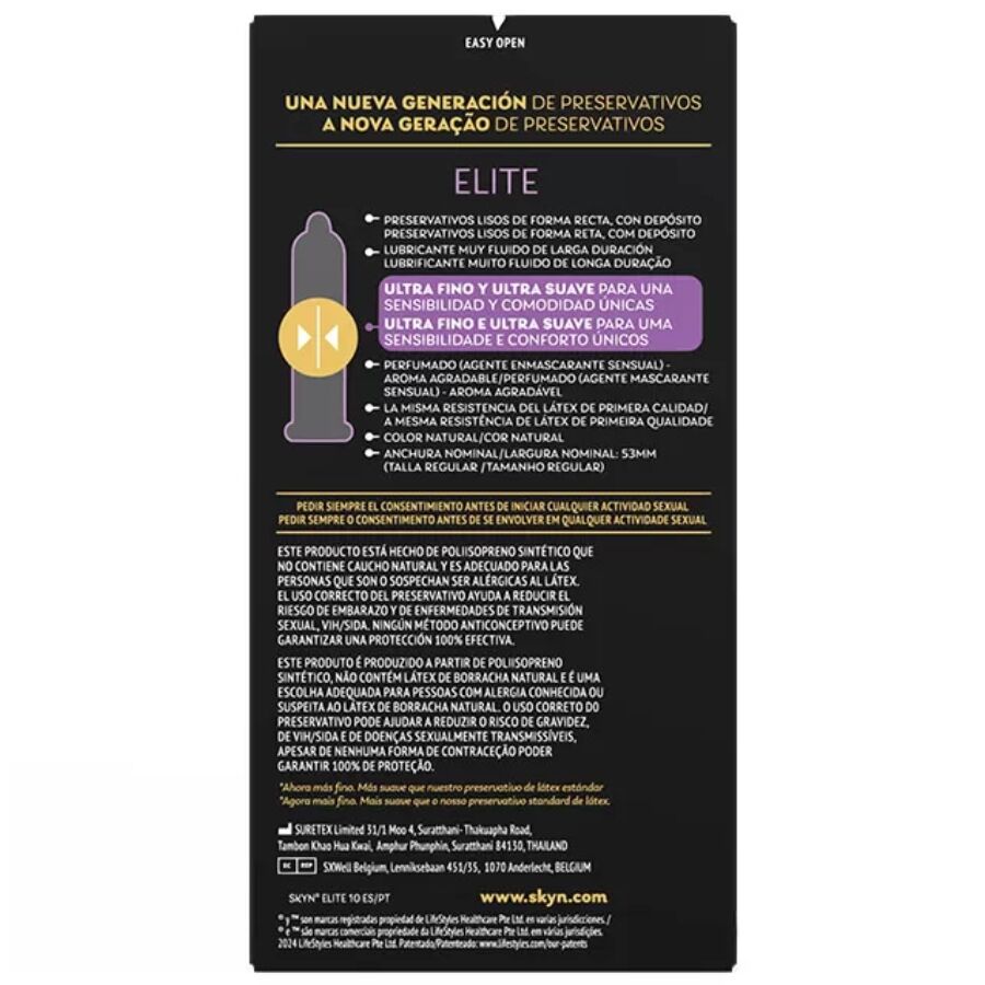 SKYN - PRESERVATIVI ELITE ULTRASOTTILI 10 UNITÀ