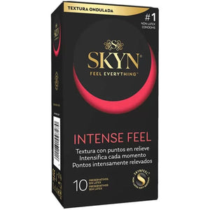 SKYN - CONDOM TEXTURED INTENSE FEEL WITH WAVY DESIGN 10 COUNT