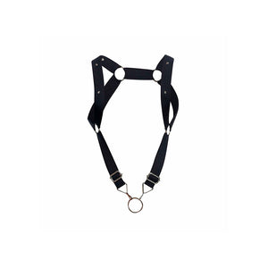 MOB - BLACK STRAIGHT-BACK DUNGEON HARNESS ONE SIZE