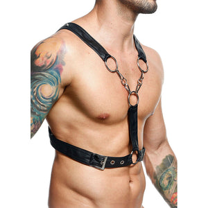 MOB - DNGEON BLACK CROSS CHAIN HARNESS ONE SIZE