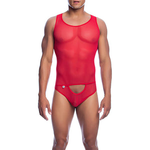 MOB - TRANSPARENT RED BODYSHEER SIZE S/M