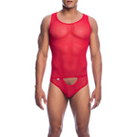 MOB - SHEER RED BODICE SIZE L/XL