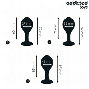 ADDICTED TOYS - JUEGO DE 3 TAPONES ANALES CON JOYA
