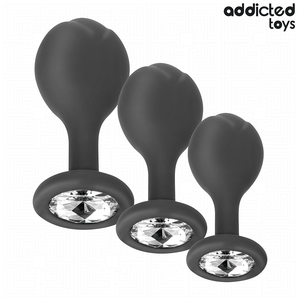 ADDICTED TOYS - JUEGO DE 3 TAPONES ANALES CON JOYA