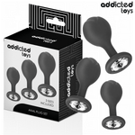 ADDICTED TOYS - JUEGO DE 3 TAPONES ANALES CON JOYA