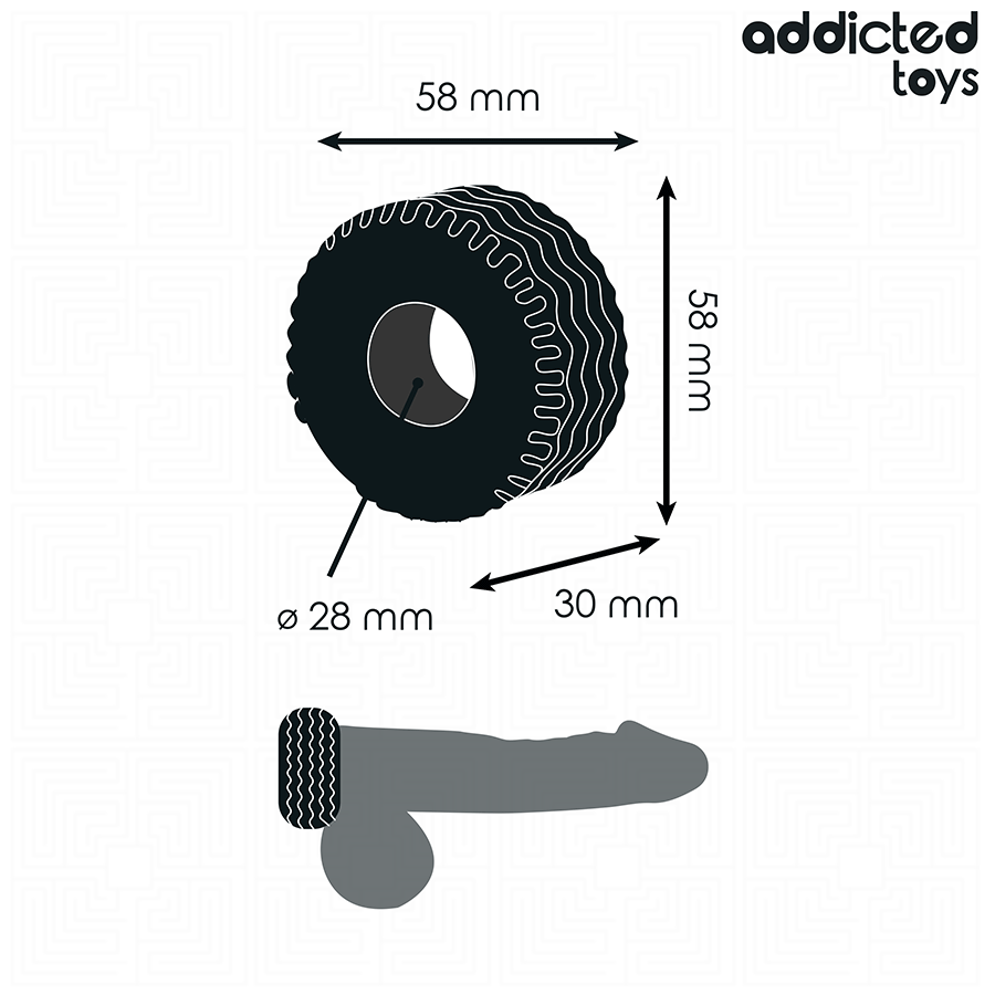 Juguetes ADDICTED - Anillo para pene extragrueso