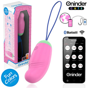 ONINDER CUTE - UOVO IN SILICONE VIBRANTE-ROTANTE A 360° PER AMARE IL PIACERE - APP GLOBALE GRATUITA