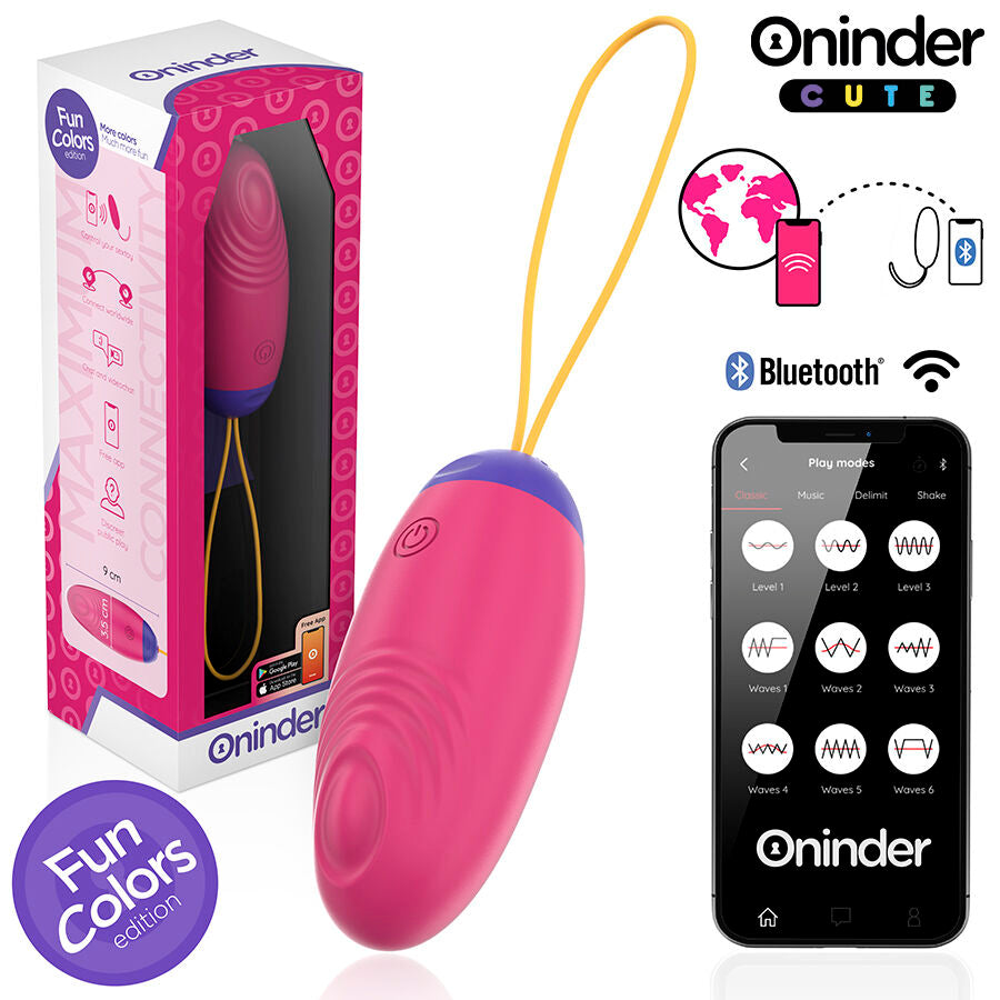 ONINDER CUTE - SILICONE EGG WITH VIBRO-WAVE AND PLEASURE - FREE GLOBAL APP