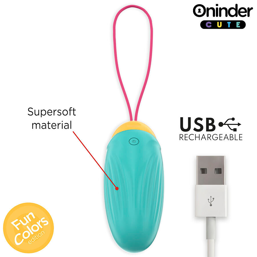 ONINDER CUTE - UOVO VIBRANTE LOVE PLEASURE - GEMME ROTANTI IN SILICONE - APP GLOBALE GRATUITA