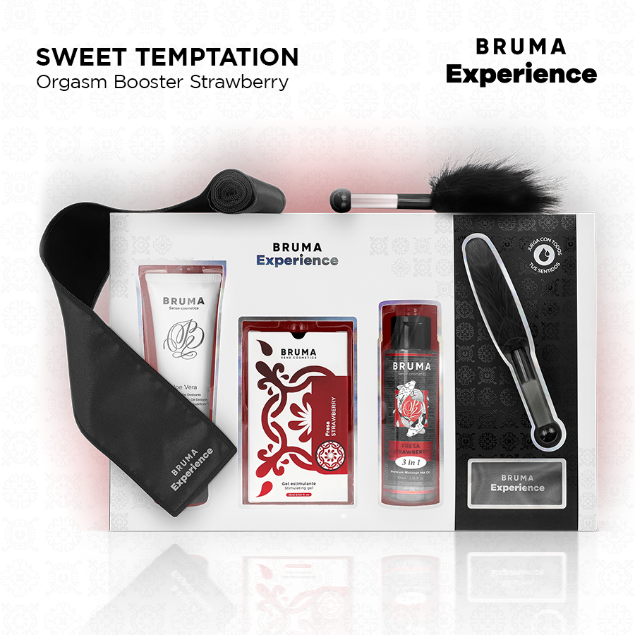 BRUMA XPERIENCE - KIT TENTAZIONE DULCE DE FRESA CON POTENCIADOR DE ORGASMO