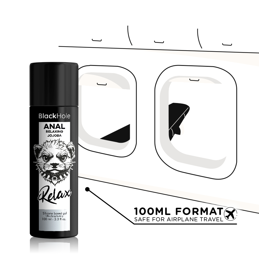 AGUJERO NEGRO - RELAJANTE ANAL DE JOJOBA CON BASE DE SILICONA 100 ML