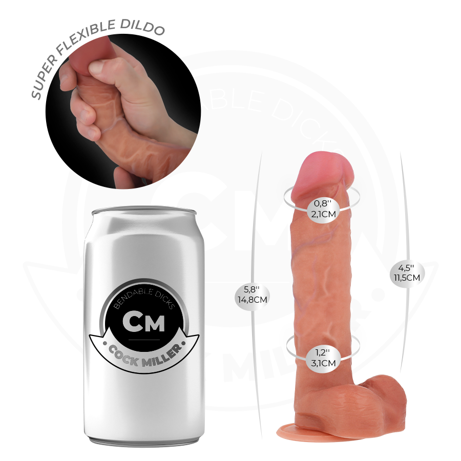 COCK MILLER - DILDO ARTICULADO HIPERREALISTA 14,8 CM