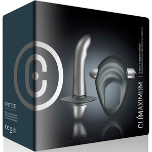 CLIMAXIMUM - ENTICE STARTER SET, ANELLO PENE + VIBRATORE PROSTATICO