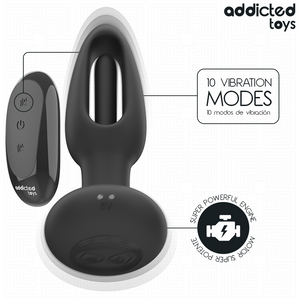 ADDICTED TOYS - VIBRATING TONGUE BUTT PLUG WITH REMOTE CONTROL