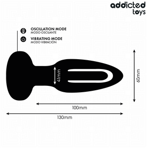 ADDICTED TOYS - VIBRATING TONGUE BUTT PLUG WITH REMOTE CONTROL