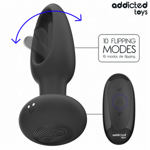 ADDICTED TOYS - VIBRATING TONGUE BUTT PLUG WITH REMOTE CONTROL