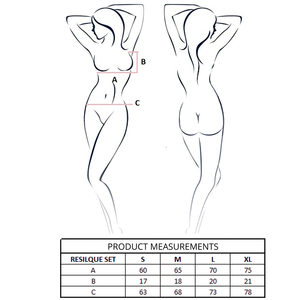 PASSION - RESILQUE REGGISENO + PERIZOMA NERO L/XL
