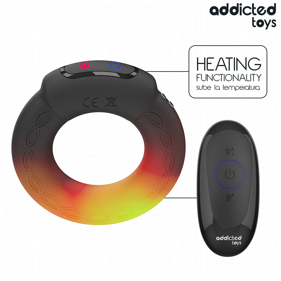 ADDICTED TOYS - VIBRATING COCK RING WITH HEATING EFFECT AND REMOTE CONTROL