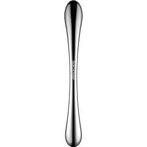 SATISFYER - COSMIC CREST 1 STAINLESS STEEL DOUBLE-SIDED DILDO