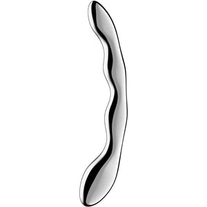 SATISFYER - DILDO DE DOBLE EXTREMO DE ACERO INOXIDABLE COSMIC CREST 2
