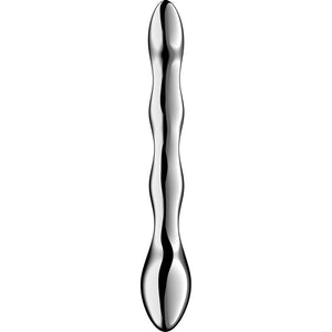 SATISFYER - DILDO DE DOBLE EXTREMO DE ACERO INOXIDABLE COSMIC CREST 2