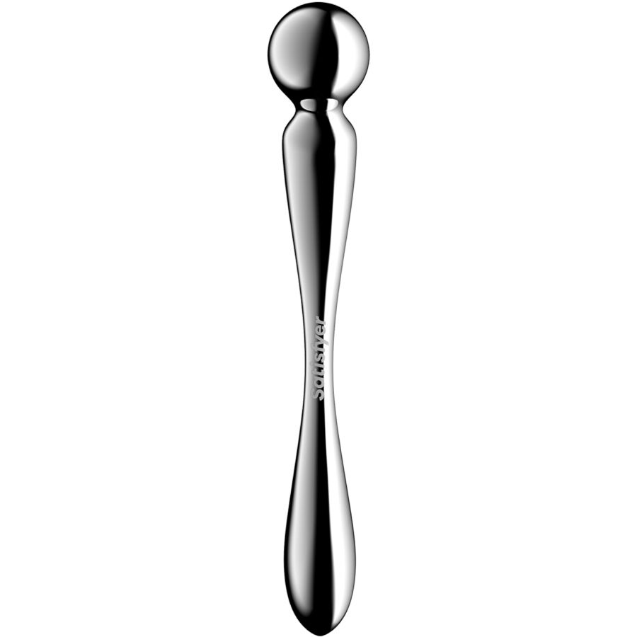 SATISFYER - STAR FORCE 2 DUAL-ENDED STAINLESS STEEL DILDO