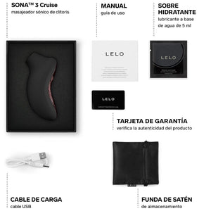 LELO - SONA 3 CRUISE CLITORAL SONIC MASSAGER NERO
