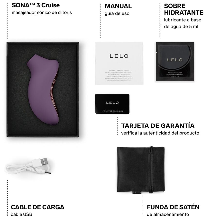 LELO - SONA 3 CRUISE MASSAGGIATORE CLITORIDEO SONICO PRUGNA