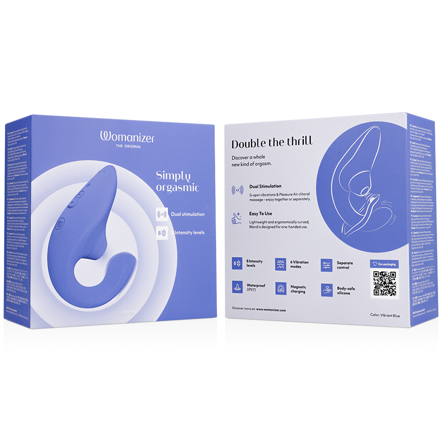 WOMANIZER - BLEND RABBIT VIBRATOR STIMOLATORE BLU VIBRANTE