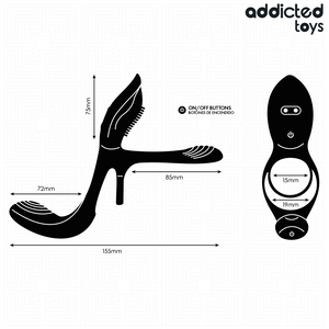 ADDICTED TOYS - DOPPIO ANELLO PER PENE CON STIMOLATORE CLITORIDEO