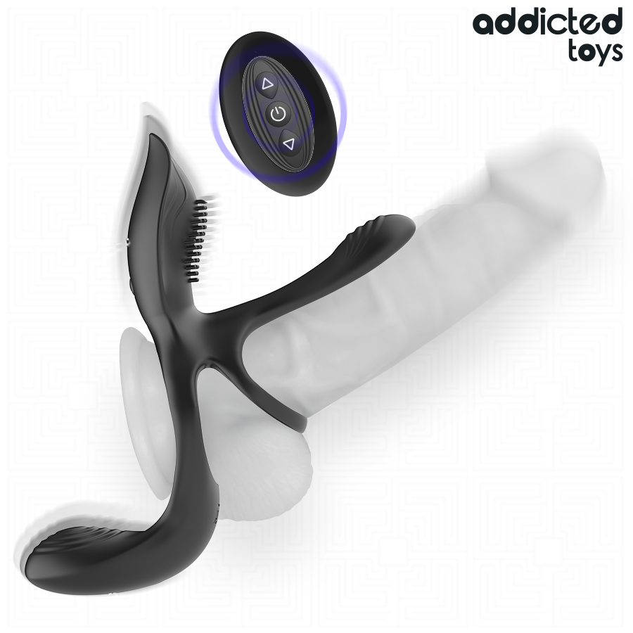 ADDICTED TOYS - DOPPIO ANELLO PER PENE CON STIMOLATORE CLITORIDEO