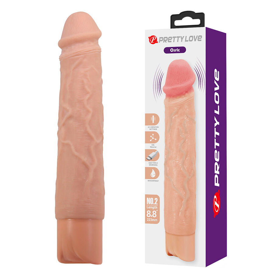PRETTY LOVE - OSRIC VIBRATORE REALISTICO FLESSIBILE