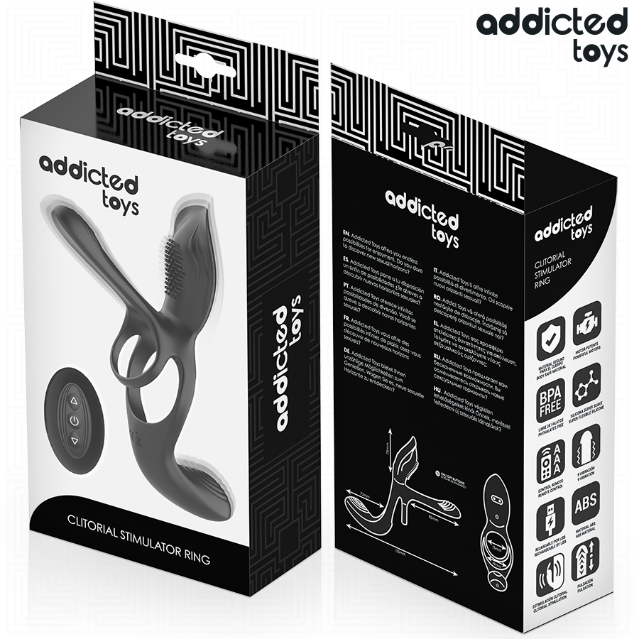 ADDICTED TOYS - DOPPIO ANELLO PER PENE CON STIMOLATORE CLITORIDEO