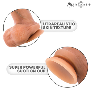 MR INTENSE - DILDO DE SILICONA DE BRUCE S CON TESTÍCULOS 17,8 CM -Ø- 4 CM
