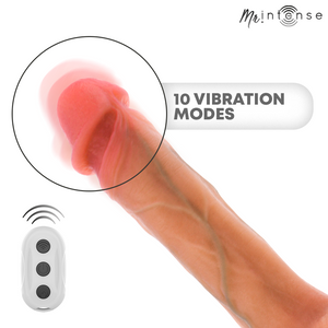 MR INTENSE - BRADLEY SILICONE VIBRATING DILDO WITH HEATING EFFECT AND REMOTE CONTROL 21 CM -Ø- 4.2 CM
