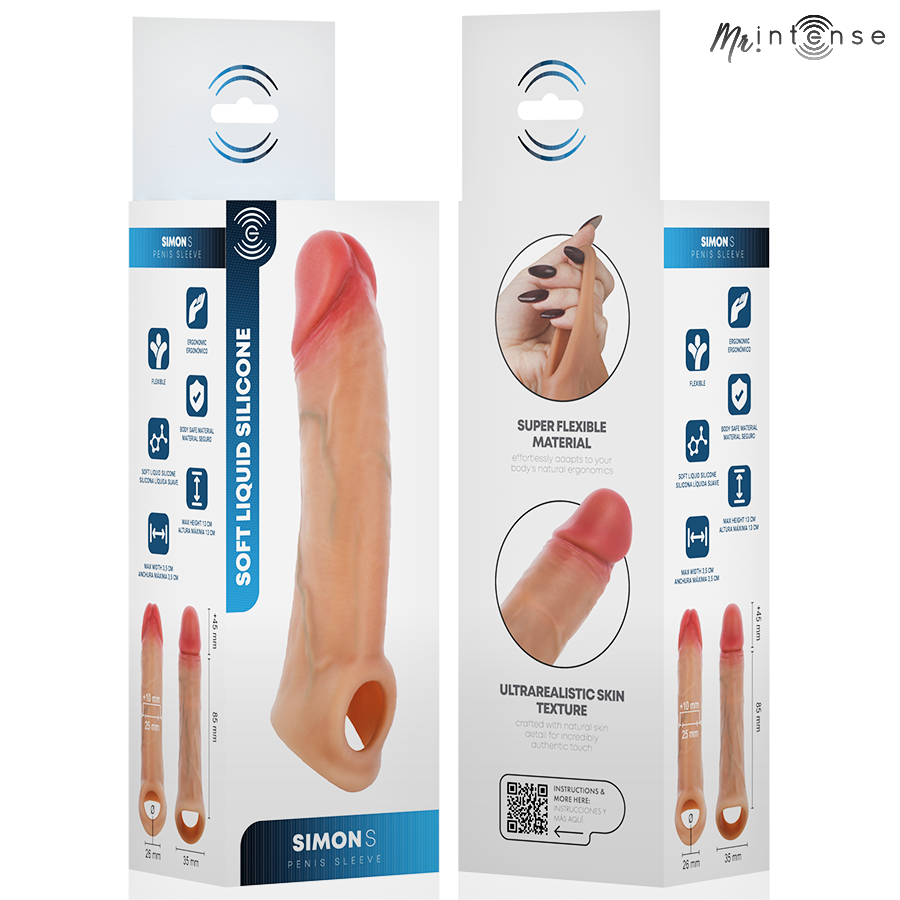 MR INTENSE - SIMON S SILICONE COCK SLEEVE 13 CM -Ø- 4 CM