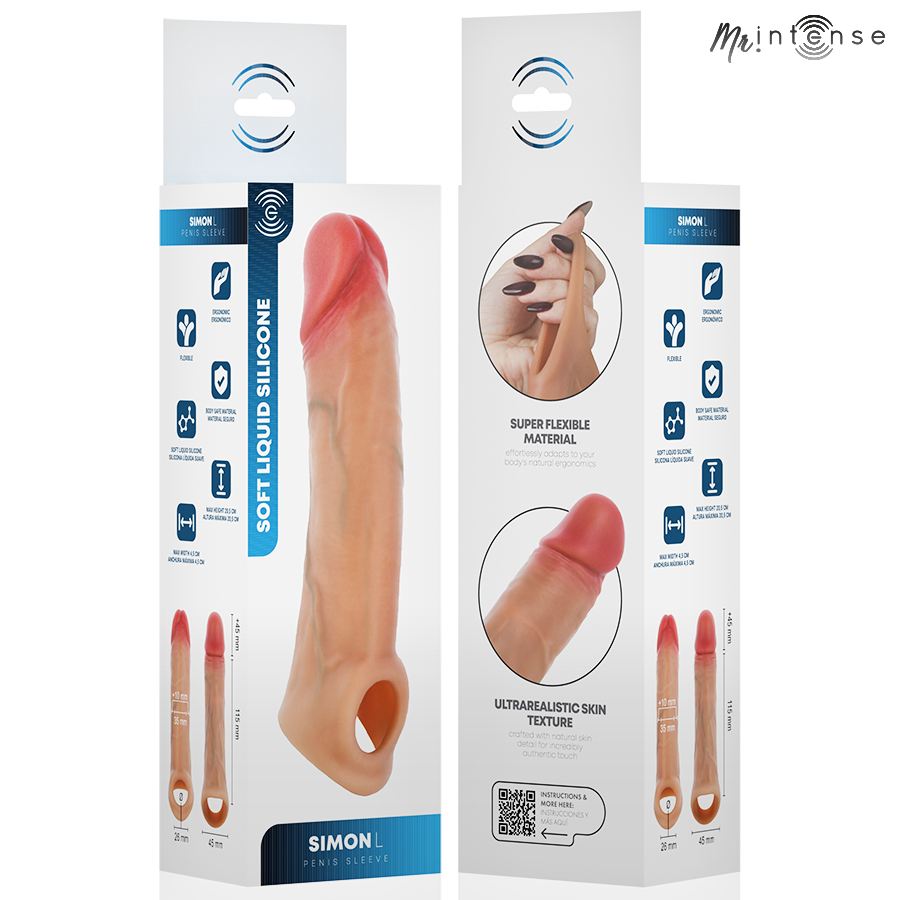MR INTENSE - SIMON L COPRIPENE IN SILICONE 16 CM -Ø- 4,5 CM