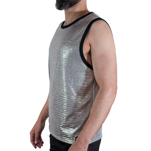 Macho - Camiseta con purpurina fina L/XL