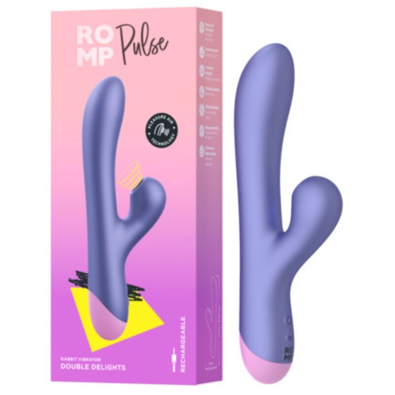 ROMP - PULSE BLUE RABBIT VIBRATOR FOR G-SPOT SENSITIVITY