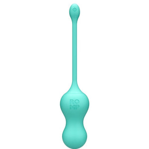 ROMP - CELLO VIBRATORE MULTIFUNZIONE A UOVO TURCHESE CON TELECOMANDO