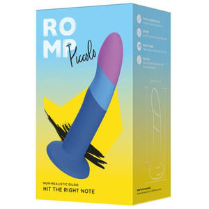 ROMP - PEQUEÑO DILDO DE SILICONA TRICOLOR CON VENTOSA 14 CM